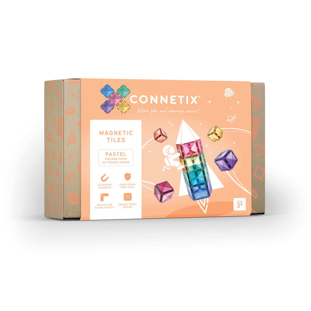 Connetix Pastel 40pc Square Pack