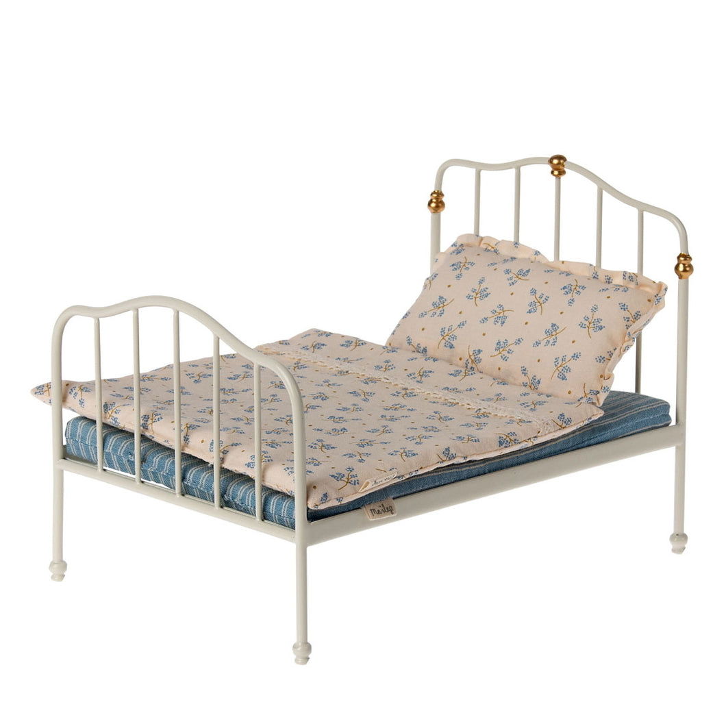 Maileg Vintage Double-Bed Micro Off-White