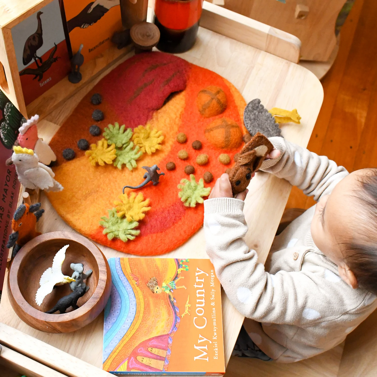 Tara Treasures Australian Outback Desert  Play Mat Playscape