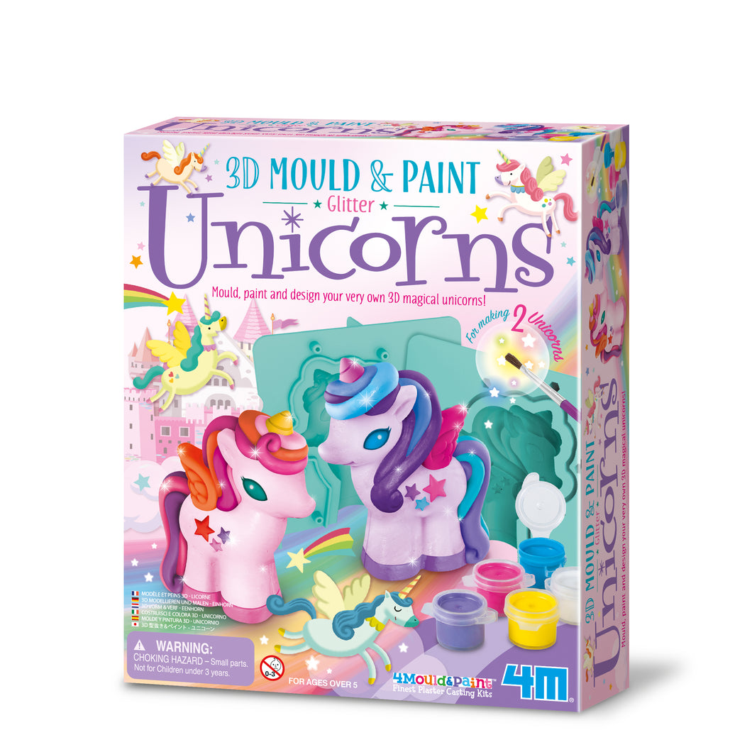 4M Mould & Paint 3D Glitter Unicorns