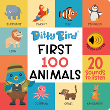 Load image into Gallery viewer, Ditty Bird First 100 Animals Board Book
