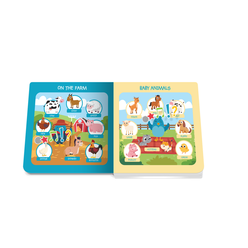 Ditty Bird First 100 Animals Board Book (Rechargeable)
