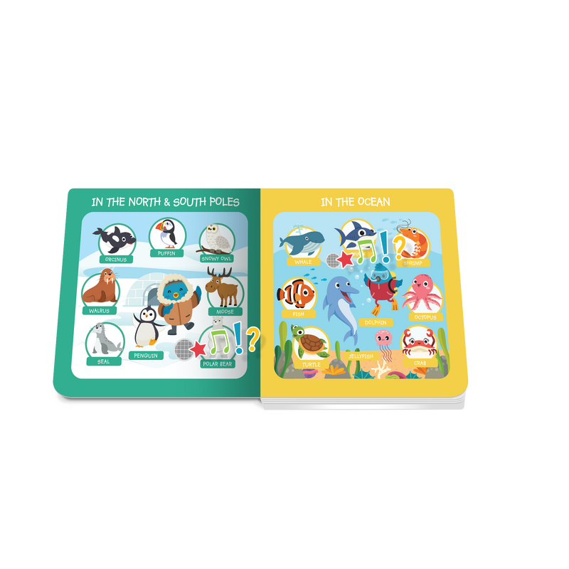 Ditty Bird First 100 Animals Board Book (Rechargeable)