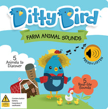 Load image into Gallery viewer, Ditty Bird Farm Animal Sounds Board Book
