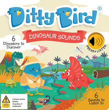 Load image into Gallery viewer, Ditty Bird Dinosaur Sounds Board Book
