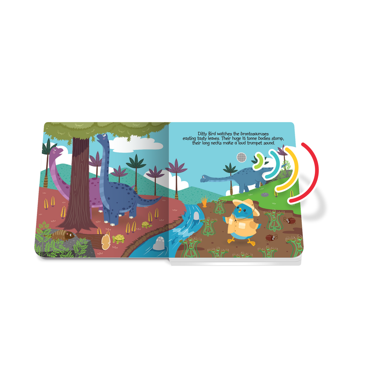 Ditty Bird Dinosaur Sounds Board Book (Rechargeable)