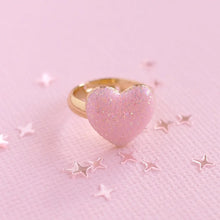 Load image into Gallery viewer, Lauren Hinkley Glitter Pink Heart Ring
