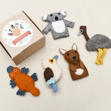 Load image into Gallery viewer, Tara Treasures Australian Animals (A) Finger Puppet Set
