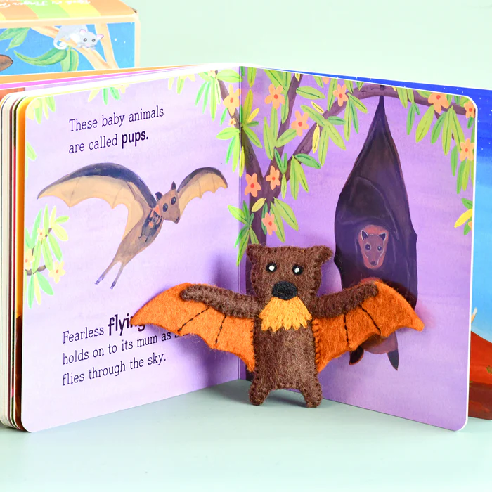 Tara Treasures Australian Baby Animals by Frané Lessac Book and Finger Puppet Set