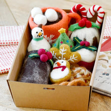 Load image into Gallery viewer, Tara Treasures Felt Grazing Box of Christmas Pretend Play Food (Set B)
