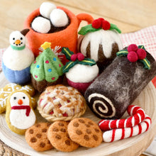 Load image into Gallery viewer, Tara Treasures Felt Grazing Box of Christmas Pretend Play Food (Set B)
