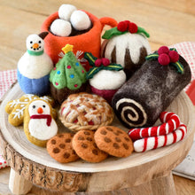 Load image into Gallery viewer, Tara Treasures Felt Grazing Box of Christmas Pretend Play Food (Set B)
