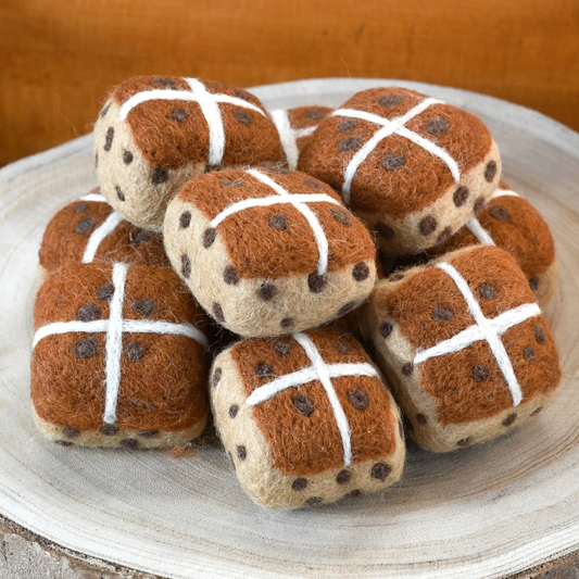 Tara Treasures Felt Hot Cross Buns (Assorted)