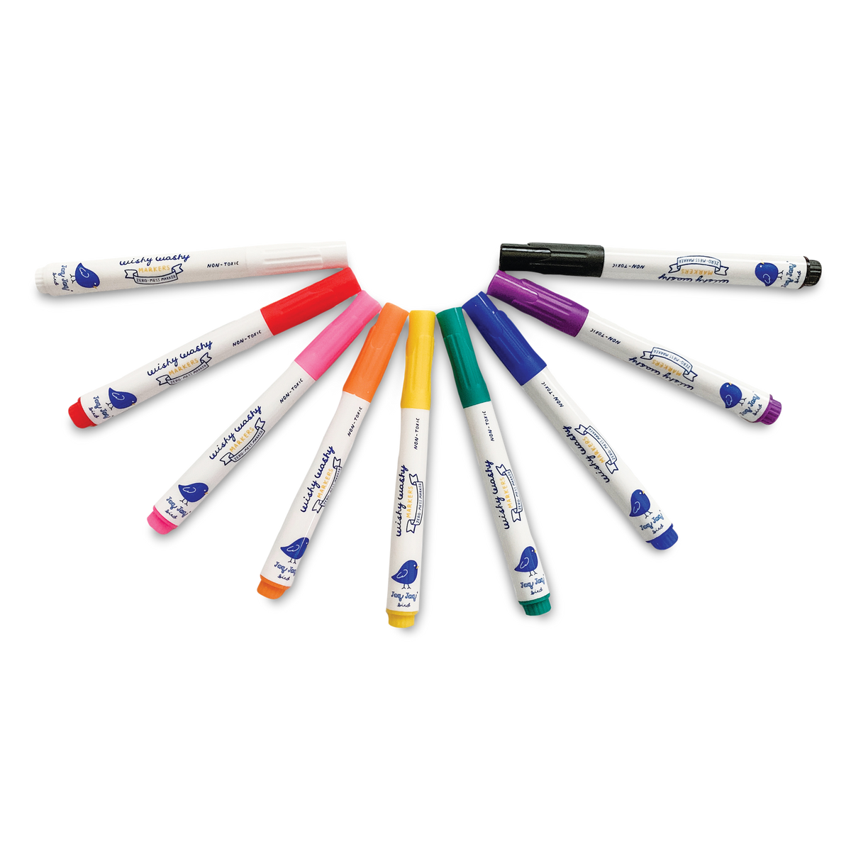 JAQ JAQ Bird - Wishy Washy Markers 9pk ** FINAL SALE **