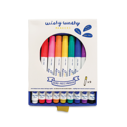 JAQ JAQ Bird - Wishy Washy Markers 9pk ** FINAL SALE **