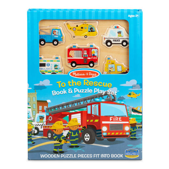 Melissa & Doug To The Rescue Book & Puzzle Play Set