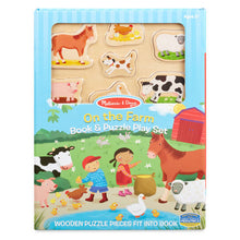 Load image into Gallery viewer, Melissa &amp; Doug On The Farm Book &amp; Puzzle Play Set
