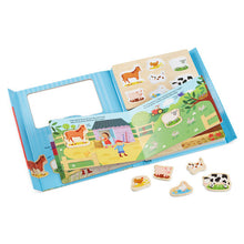 Load image into Gallery viewer, Melissa &amp; Doug On The Farm Book &amp; Puzzle Play Set
