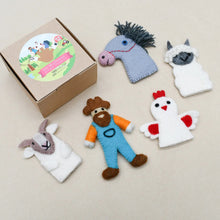 Load image into Gallery viewer, Tara Treasures Old MacDonald Farm Animals B, Finger Puppet Set (assorted)
