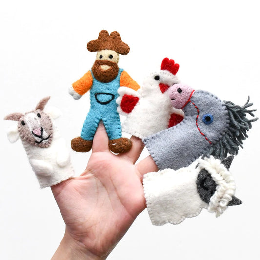 Tara Treasures Old MacDonald Farm Animals B, Finger Puppet Set (assorted)
