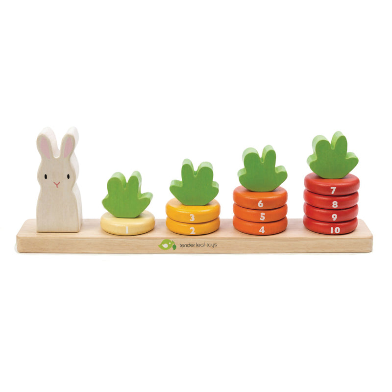 Tender Leaf Toys Counting Carrots Wooden Stacker
