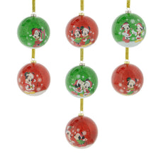 Load image into Gallery viewer, Disney Mickey &amp; Minnie Christmas Bauble Set
