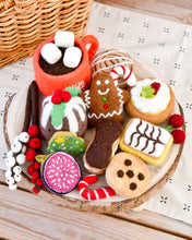 Load image into Gallery viewer, Tara Treasures Felt Grazing Box of Christmas Pretend Play Food (Set A)
