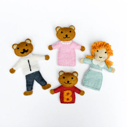 Tara Treasures Goldilocks and the Three Bears, Finger Puppet Set